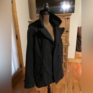 Faded Glory Women's Black Pea Coat
